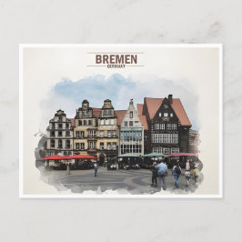 Vintage Bremen Brême Deutschland Postkarte