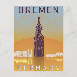 Vintage Bremen Brême Deutschland Postkarte