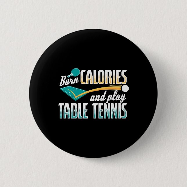 Vintage Brennkalorien und Tischtennis P Button (Vorderseite)