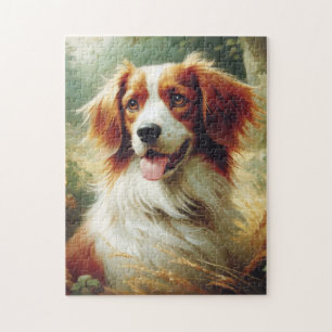 Vintage Bretagne-Hundemalerei Puzzle