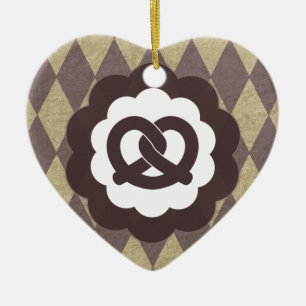 Vintage Brezel Keramikornament