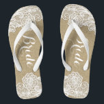 Vintage Bridal Country Rustic Burlap und Lace Flip Flops<br><div class="desc">Vintage Bridal Country Rustic Burlap- und Lace Flip Flops - verziert mit einer Einbruch-und Spitzen-gedruckten Hintergrund. Verwendung für Brautparty Geschenke,  Weihnachtsgeschenke und mehr.</div>