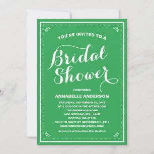 Vintage Bridal-Dusche mit Zwischenwand Einladung