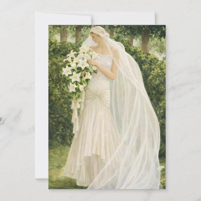 Vintage Bridal Shower Invitation Einladung (Vorderseite)