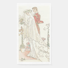 Vintage Bride and Groom Old Fashioned Wedding  Serviette