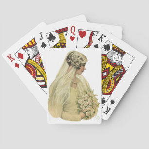 Vintage Bride der 1920er Spielkarten