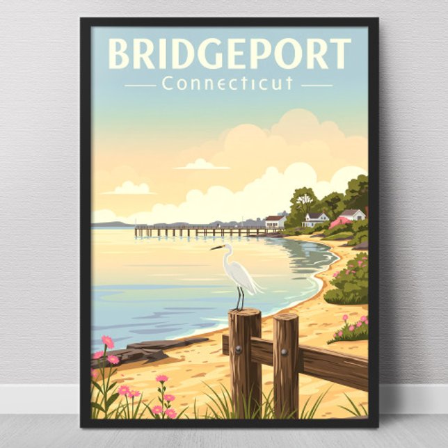 Vintage Bridgeport Connecticut Poster (Von Creator hochgeladen)