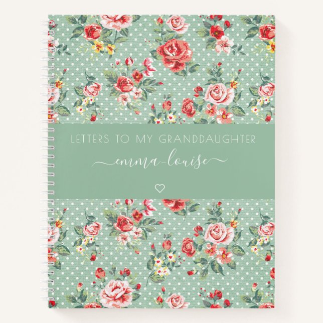 Vintage Briefe an meine Enkelin Keepake Notizbuch (Vorderseite)