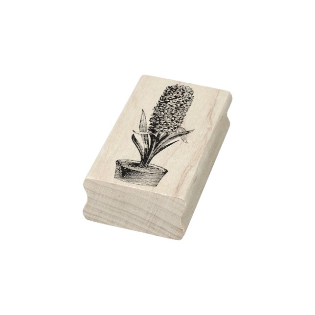 Vintage Briefmarke aus gestrichenem Hyazinth Kauts Gummistempel (Stempel)