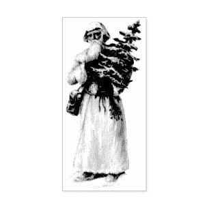 VINTAGE BRIEFMARKE "CHRISTMAS SANTA" GUMMISTEMPEL