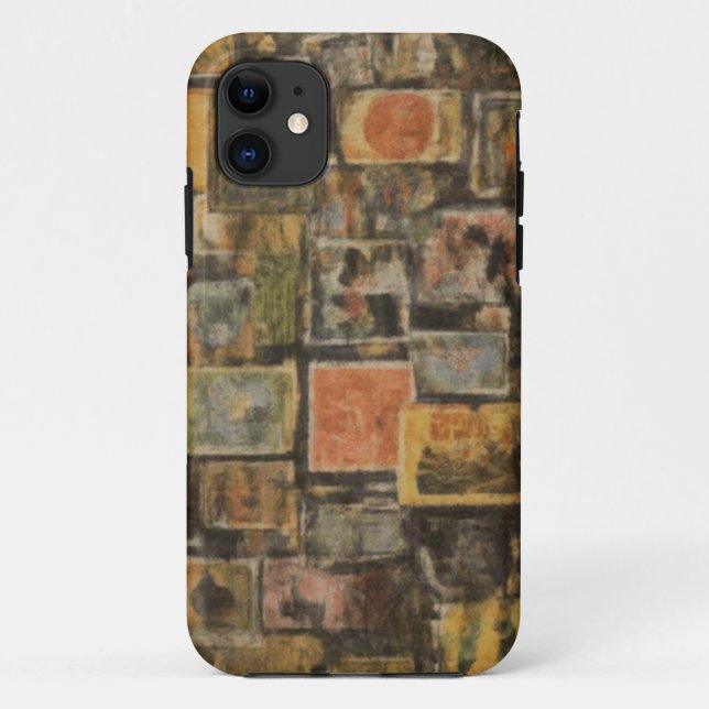 Vintage Briefmarke Collage Mobile Case (Rückseite)