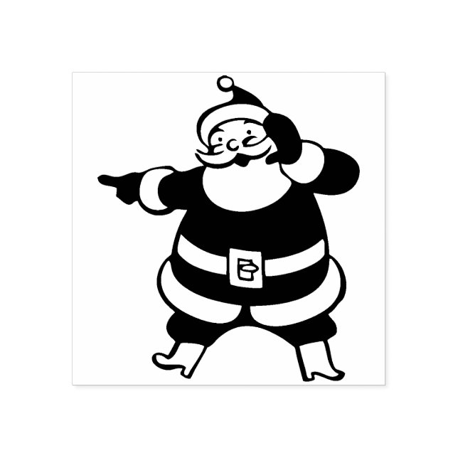 Vintage Briefmarke des Weihnachtsmanns Gummistempel (Prägung)