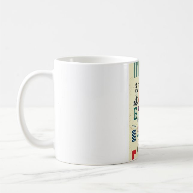Vintage Briefmarke: Dokumentdekor Kaffeetasse (Links)