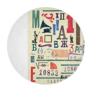 Vintage Briefmarke: Dokumentdekor Schneidebrett