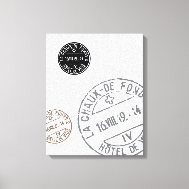 Vintage Briefmarke...gedehnte Leinwand (Vorderseite)