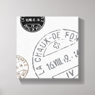 Vintage Briefmarke...gedehnte Leinwand