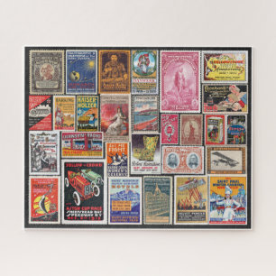 VINTAGE BRIEFMARKE! KOLLAGE PUZZLE