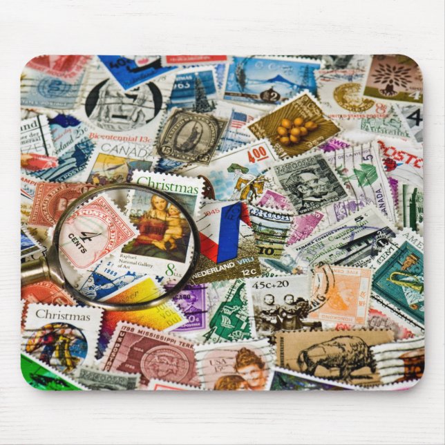 Vintage Briefmarke Mousepad (Vorne)