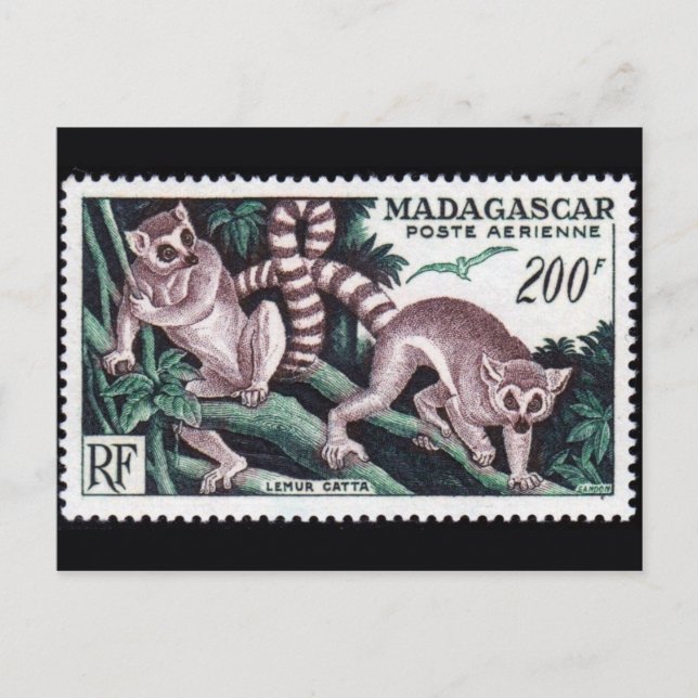 Vintage Briefmarke Postkarte (Vorderseite)