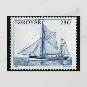 Vintage Briefmarke Postkarte