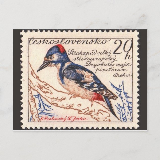 Vintage Briefmarke Postkarte (Vorderseite)