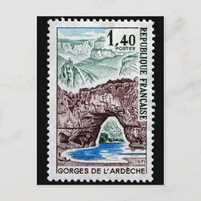 Vintage Briefmarke Postkarte (Vorderseite)