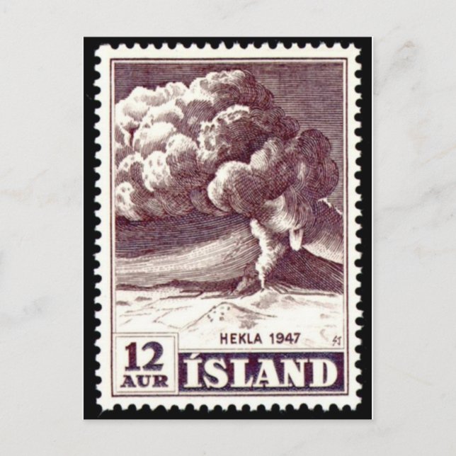 Vintage Briefmarke Postkarte (Vorderseite)