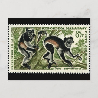 Vintage Briefmarke Postkarte
