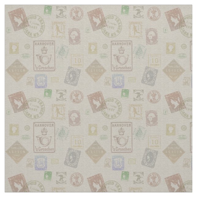 Vintage Briefmarke Stoff (Muster)