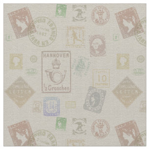 Vintage Briefmarke Stoff