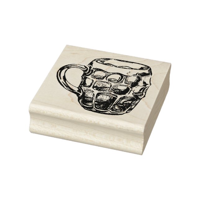 Vintage Briefmarke von Dimpled Pint Beer Tasse Gummistempel (Stempel)