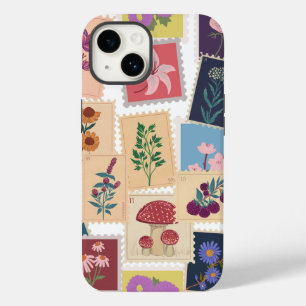 Vintage-Briefmarkensammlung, Retro-Thema Case-Mate iPhone 14 Hülle