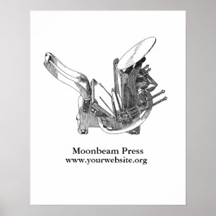 Vintage Briefpresse personalisiertes Poster Kelse