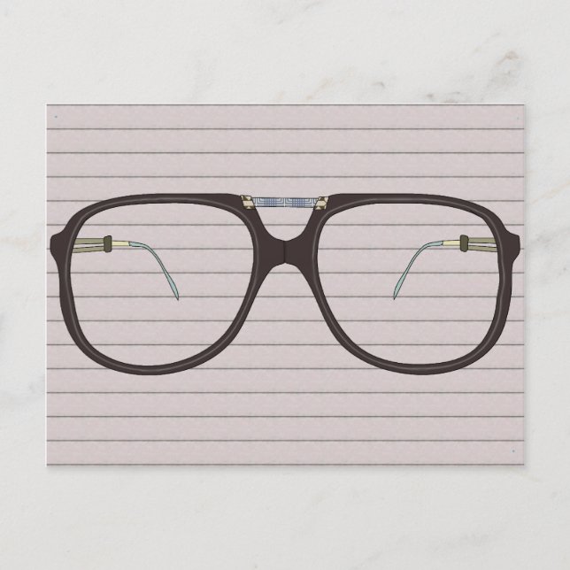 Vintage Brille Postkarte (Vorderseite)