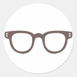 Vintage Brille Runder Aufkleber