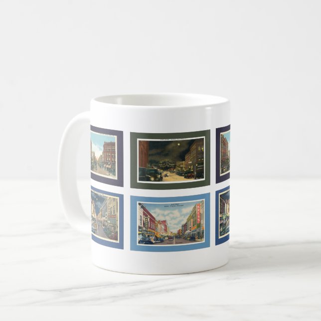 Vintage Bristol Postkarten Kaffeetasse (Vorderseite Links)