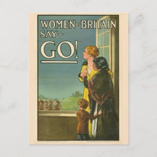 Vintage Britain Britische Frauen Militärpropaganda Postkarte
