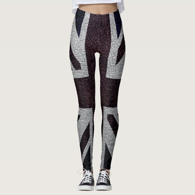 Vintage britische Flagge #12 Leggings (Vorderseite)