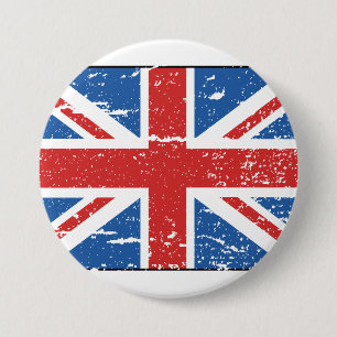 Vintage britische Flagge Button