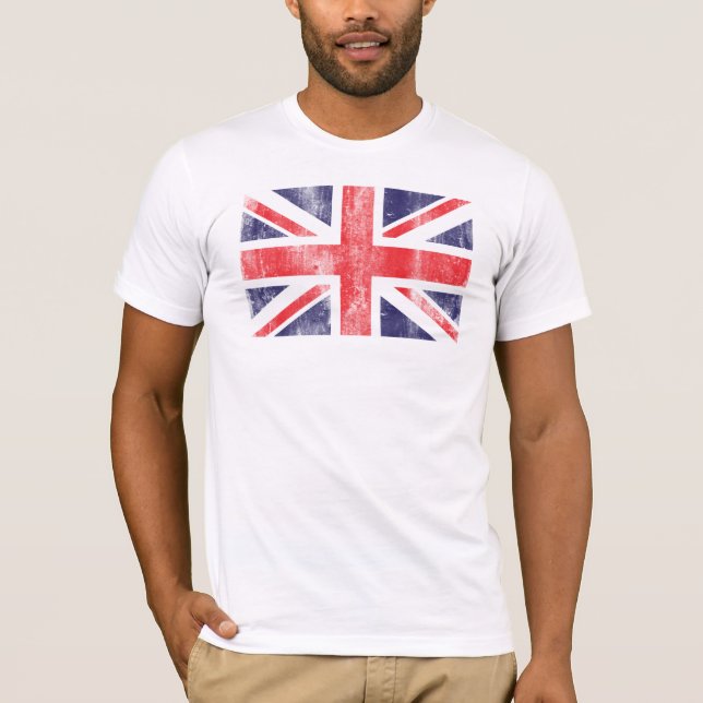 Vintage britische Flagge T-Shirt (Vorderseite)