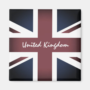 Vintage britische Flagge & Vereinigtes Königreich/ Magnet