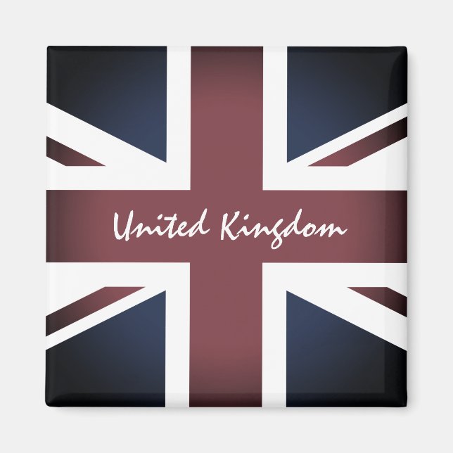 Vintage britische Flagge & Vereinigtes Königreich/ Magnet (Vorne)