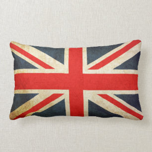 Vintage BRITISCHE Flaggen-Kissen Lendenkissen