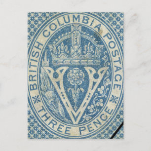 Vintage britische Postkarte für Columbia