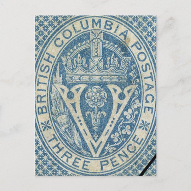 Vintage britische Postkarte für Columbia (Vorderseite)