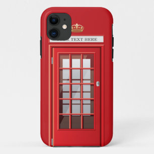 Vintage britische rote Telefonzelle mit individuel Case-Mate iPhone Hülle
