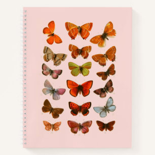 Vintage britische Schmetterlinge & Moths Uni regul Notizbuch