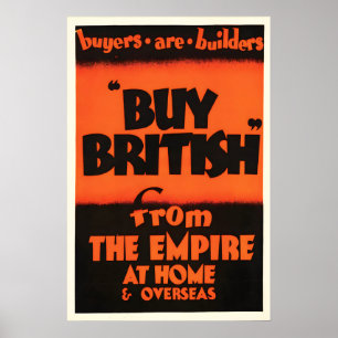 Vintage-Britisches-Empire-Plakat – Britannien-Wand Poster