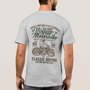 Vintage-Britisches-Motorrad Cafe Racer T-Shirt