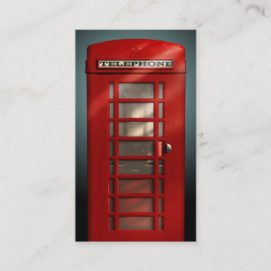 Vintage britisches rotes Telefonhäuschen-Social-Pr Visitenkarte